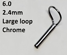 Size 6.0 Large Loop, Rod Tips for Building or Replacement of Ice Fishing or Fly Rods